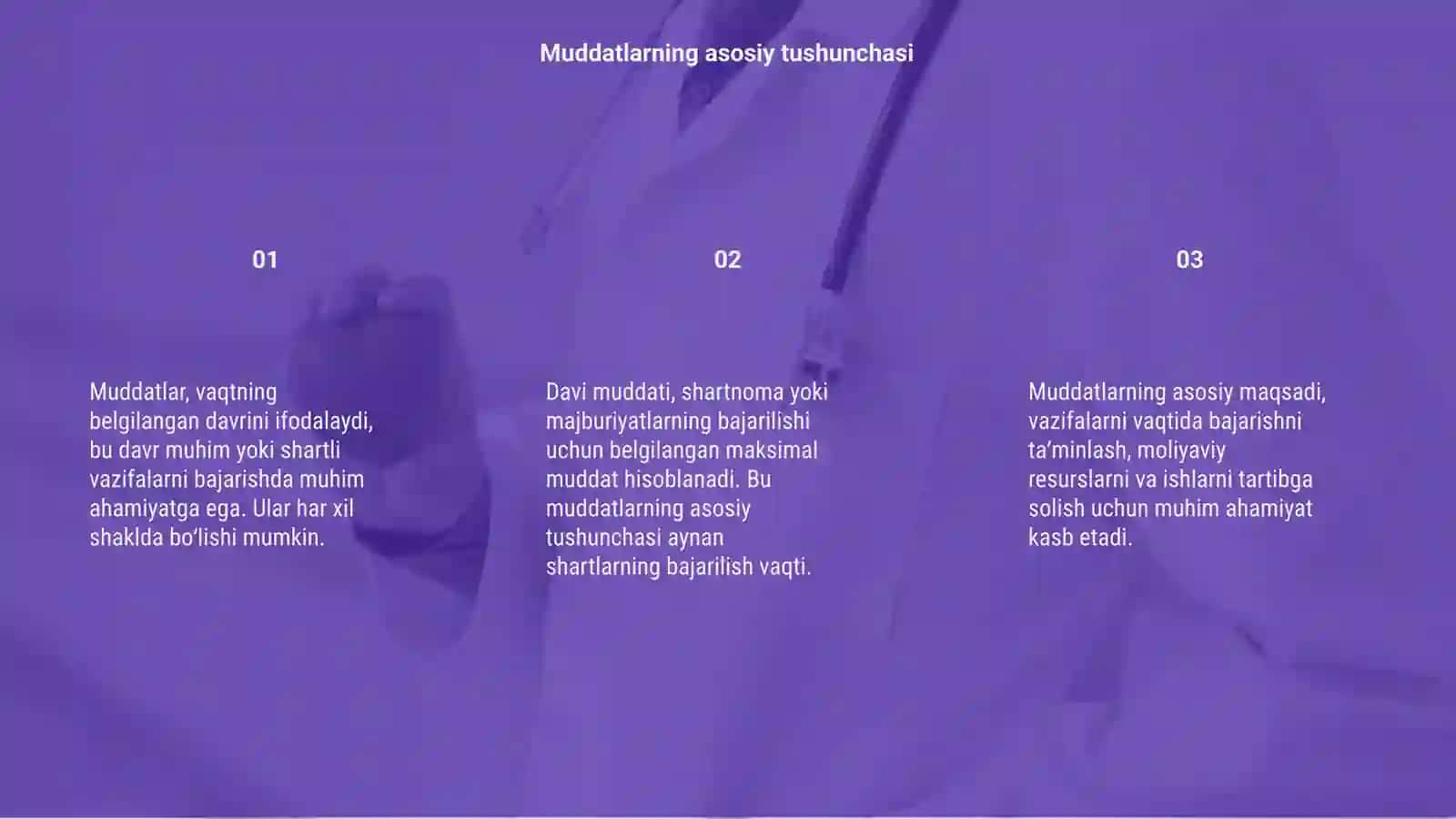 Muddatlar.Davi muddati 3