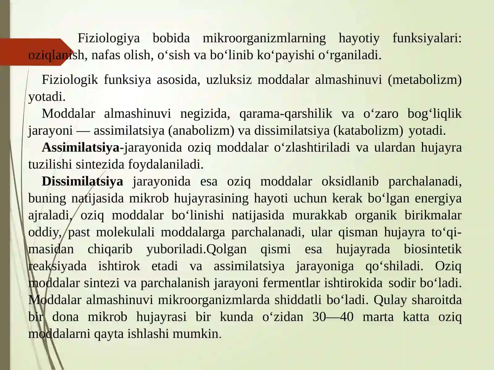 Mikroorganizmlar fiziologiyasi 3