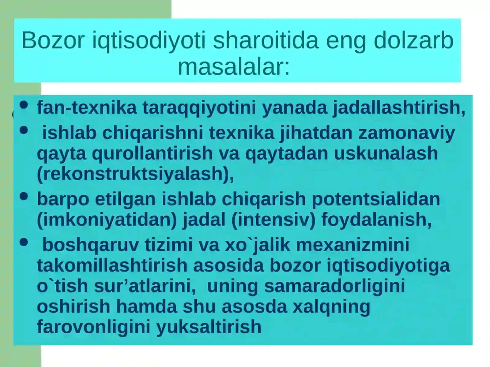 Kоrхоnalarningishlab chiqarish faоliyatini ifоdalоvchiko`rsatkichlarni tahlil qilish usullari 3