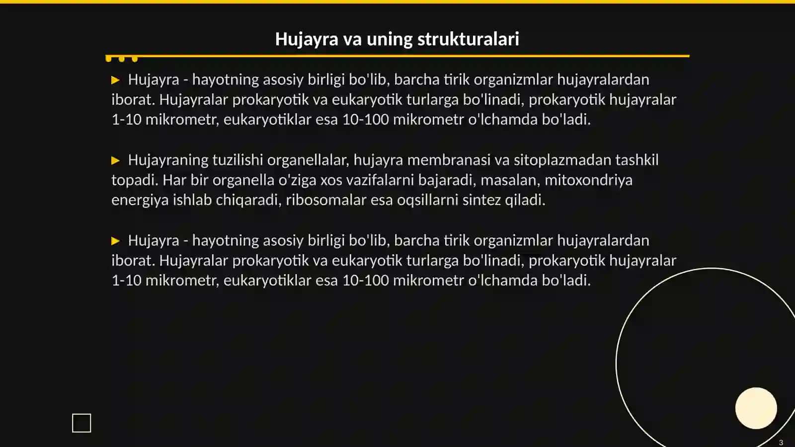 Hujayraning fizik - kimyoviy tarkibi 3
