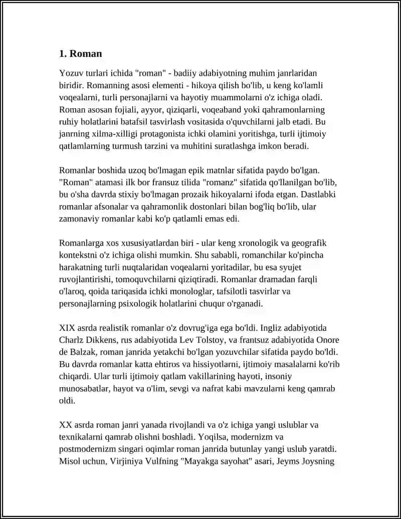 YOZUV TURLARI 3