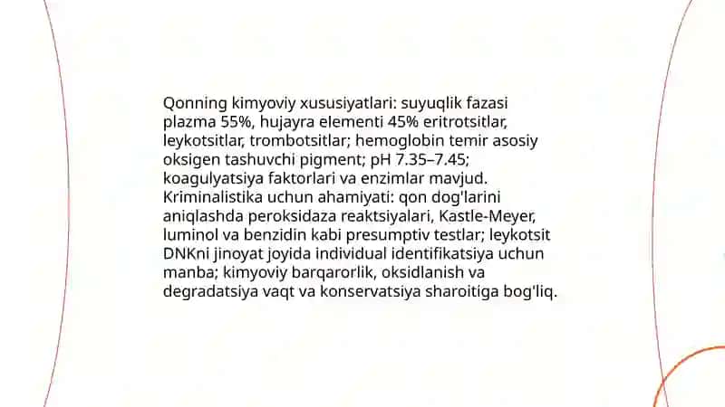Kriminalistika kimyo usullari qon DNK 3