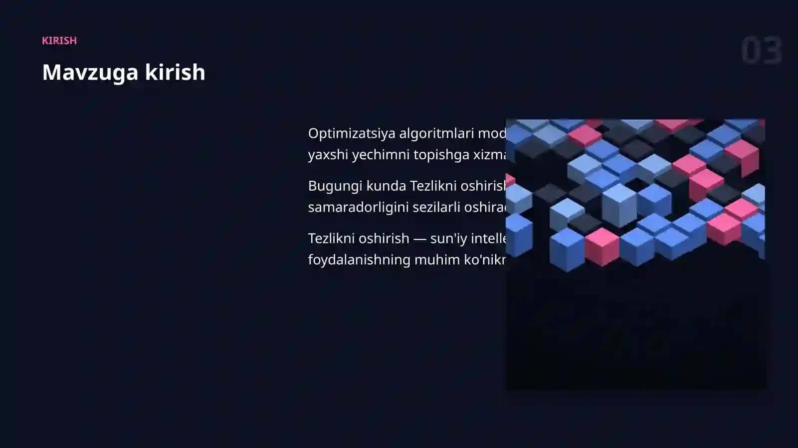 OPTIMIZATSIYA ALGORITMLARI 3