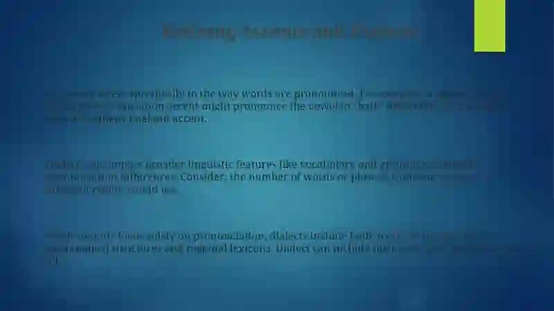 Accents and dialects. Varieties of English pronunciation 3