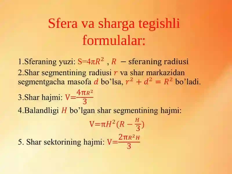 Sharga doir masalalar ishlash 3