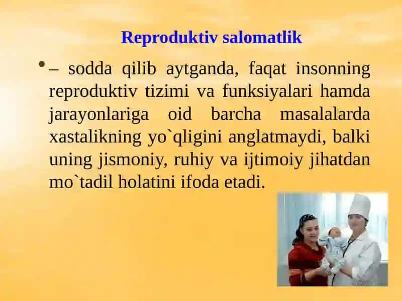 Aholining reproduktiv salomatligini mustahkamlash 3