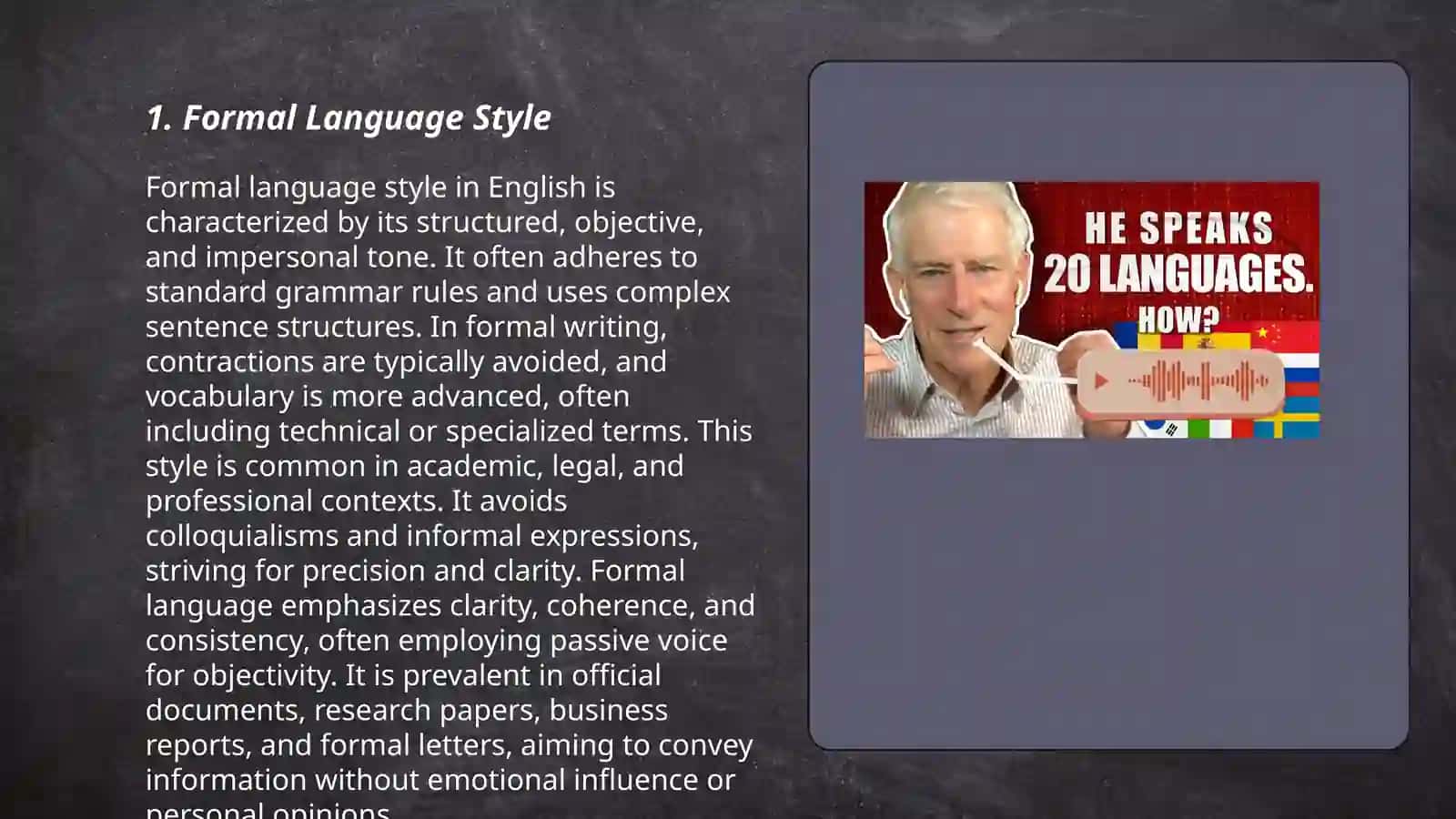 Language styles 3