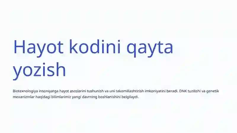 Biotexnologiyaning istiqbollari: Kelajakni shakllantirish 3