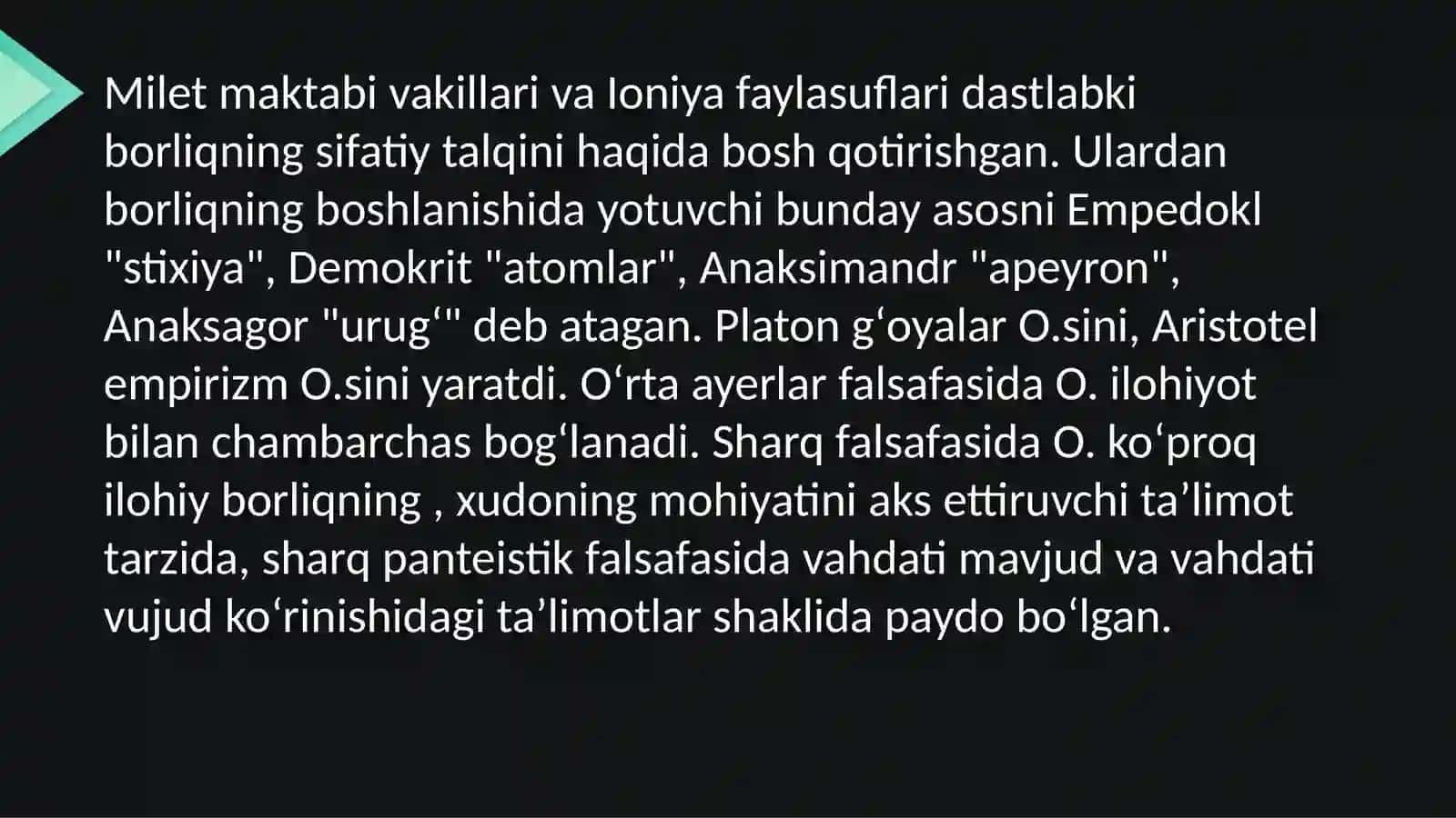 Ontologik va munosabatdosh kategoriyalarning uyg’unligi 3