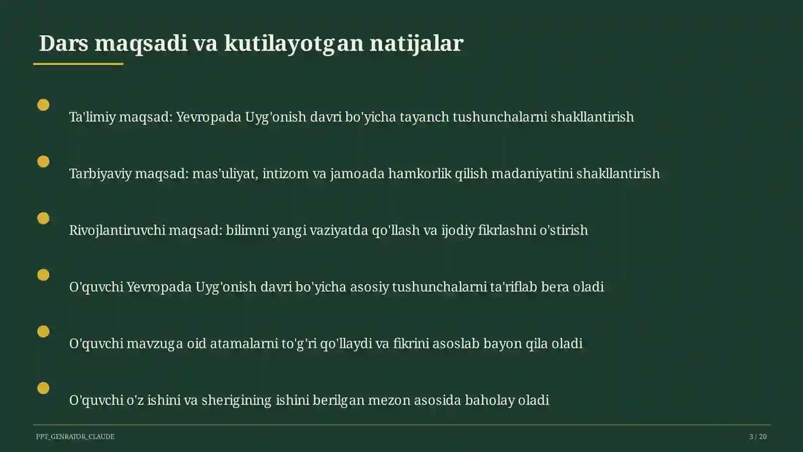 Yevropada Uyg'onish davri (8-sinf) 3