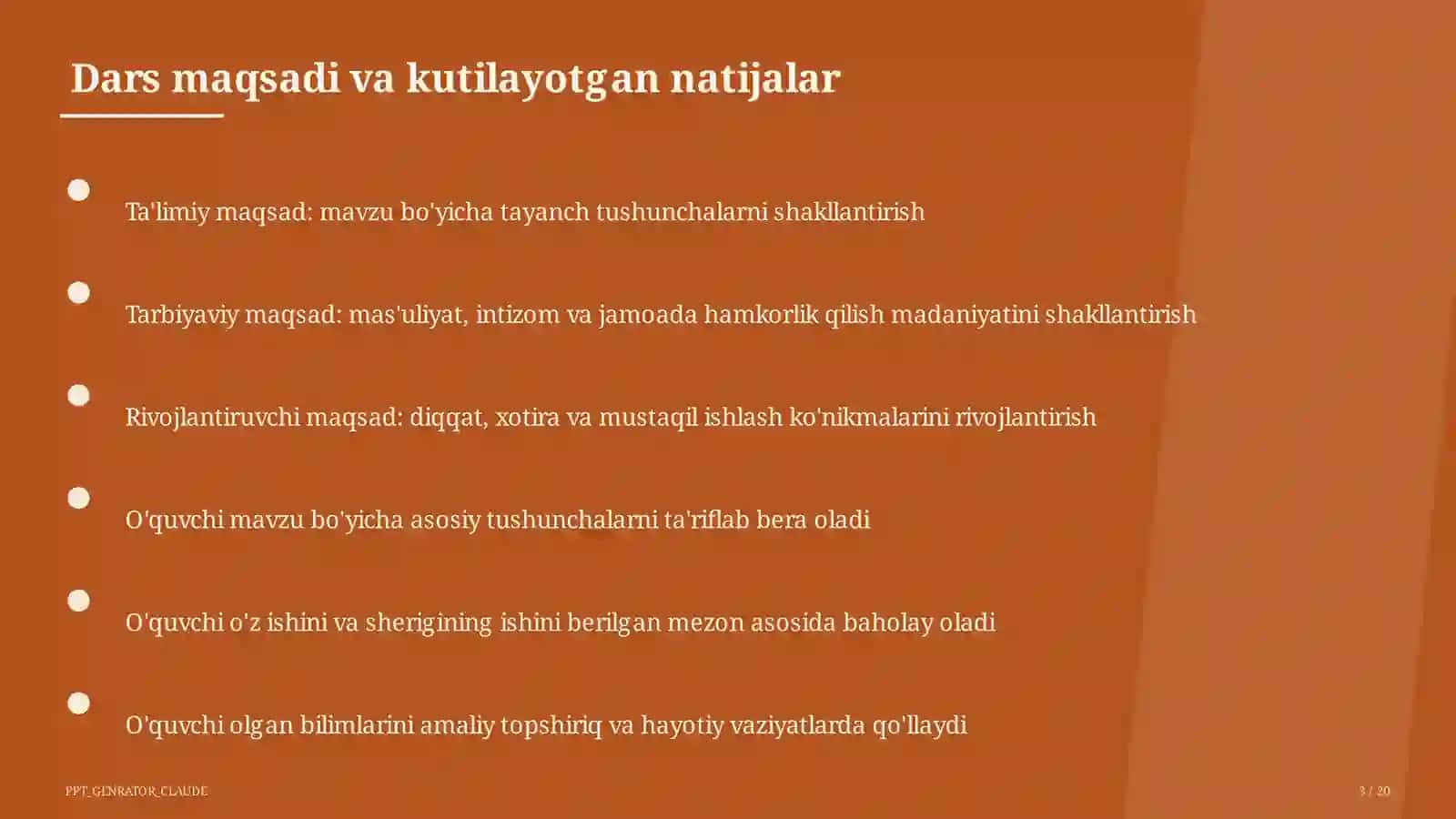 O'zbekiston Respublikasi Konstitutsiyasi: asosiy tamoyillar (9-sinf) 3