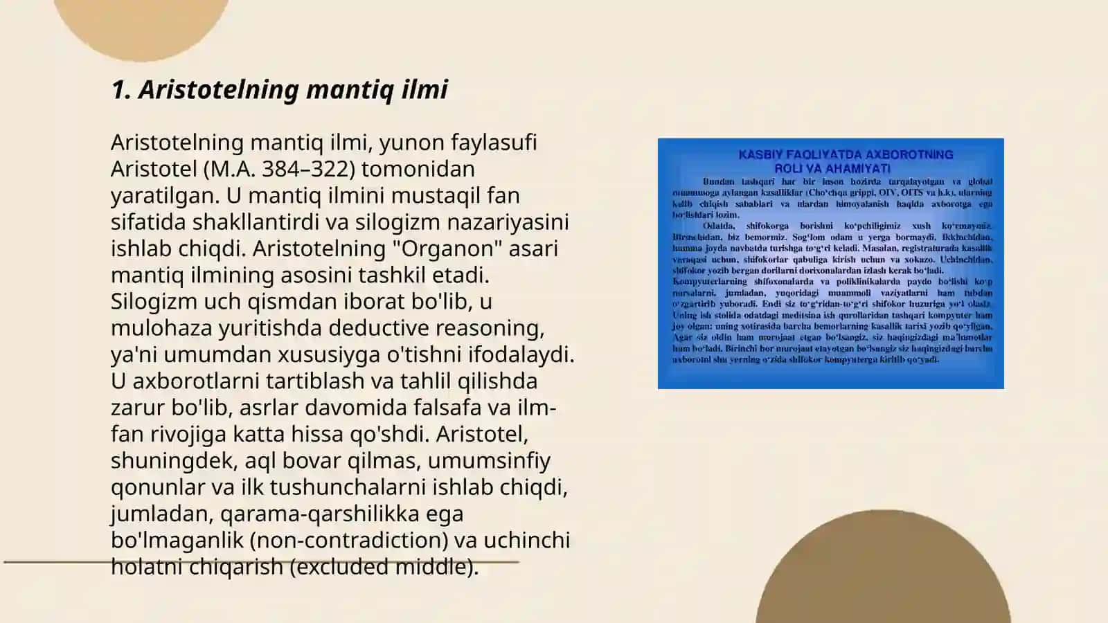 Aristotelning mantiq ilmi 3