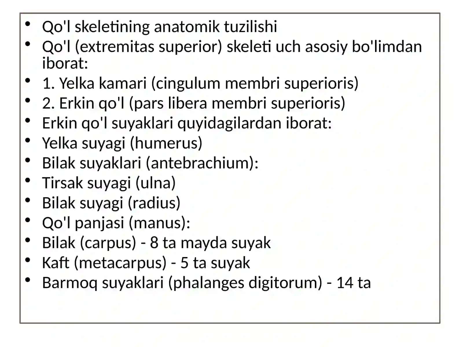 Qoʻlsuyaklar va ularning birlashmalari 3