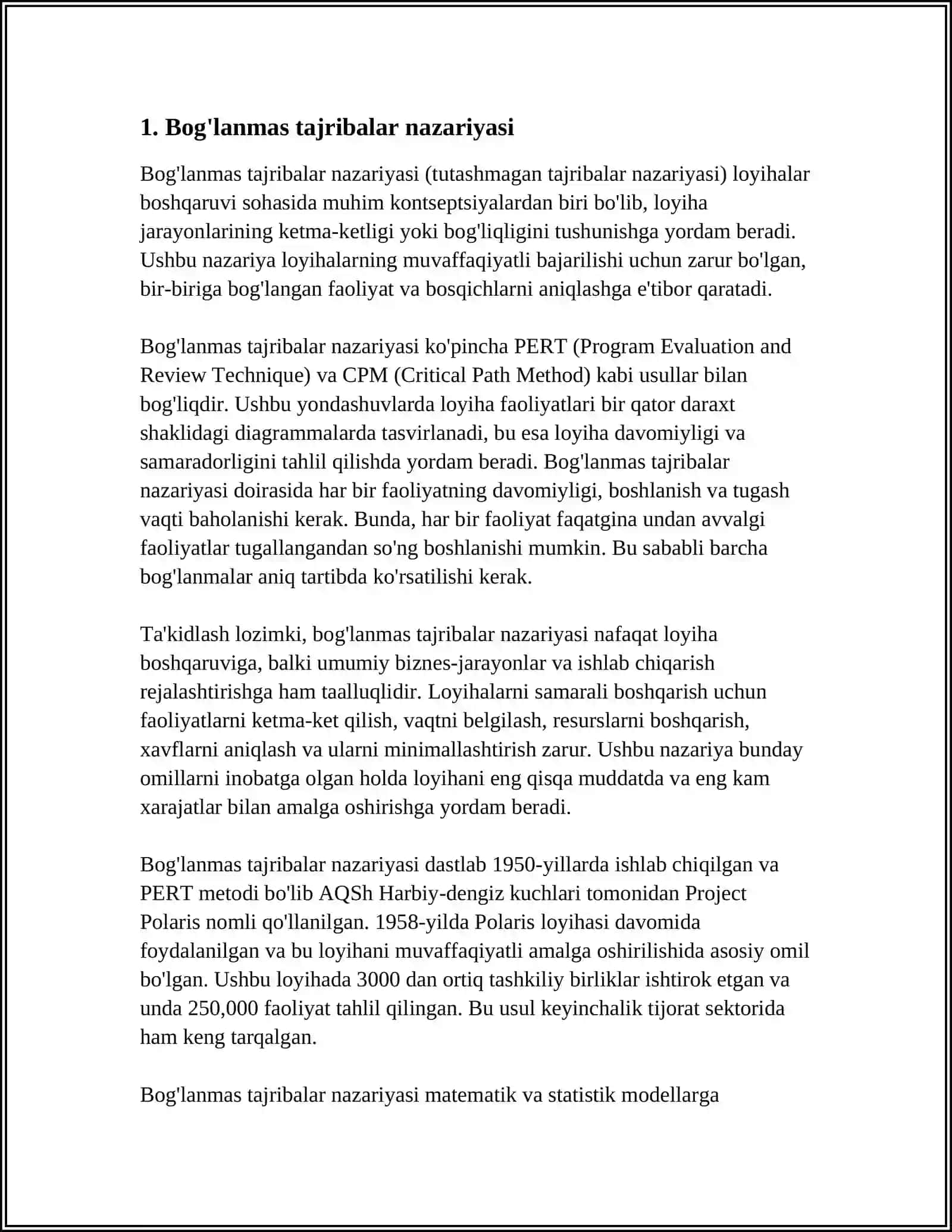 Bog'lanmas tajribalar ketma-ketligi. Muvaffaqiyatning ehtimoli 3