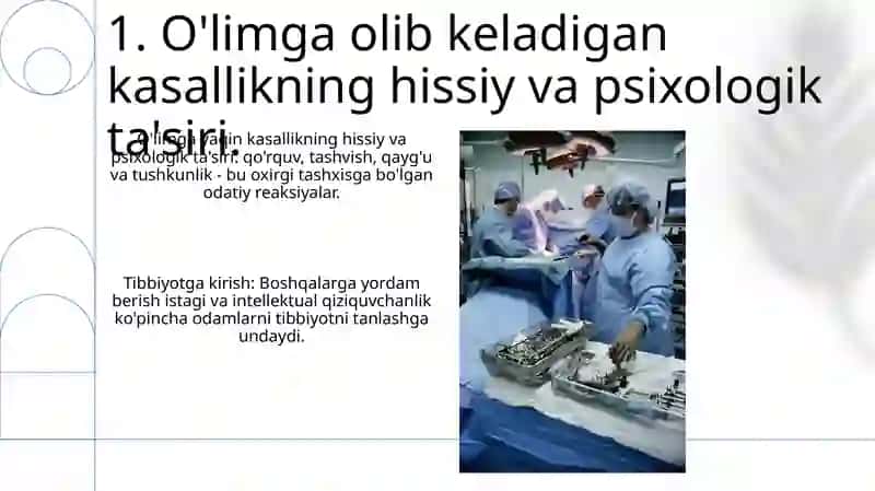 Tibbiyot kasbiga kirish. Terminal xolatlar 3