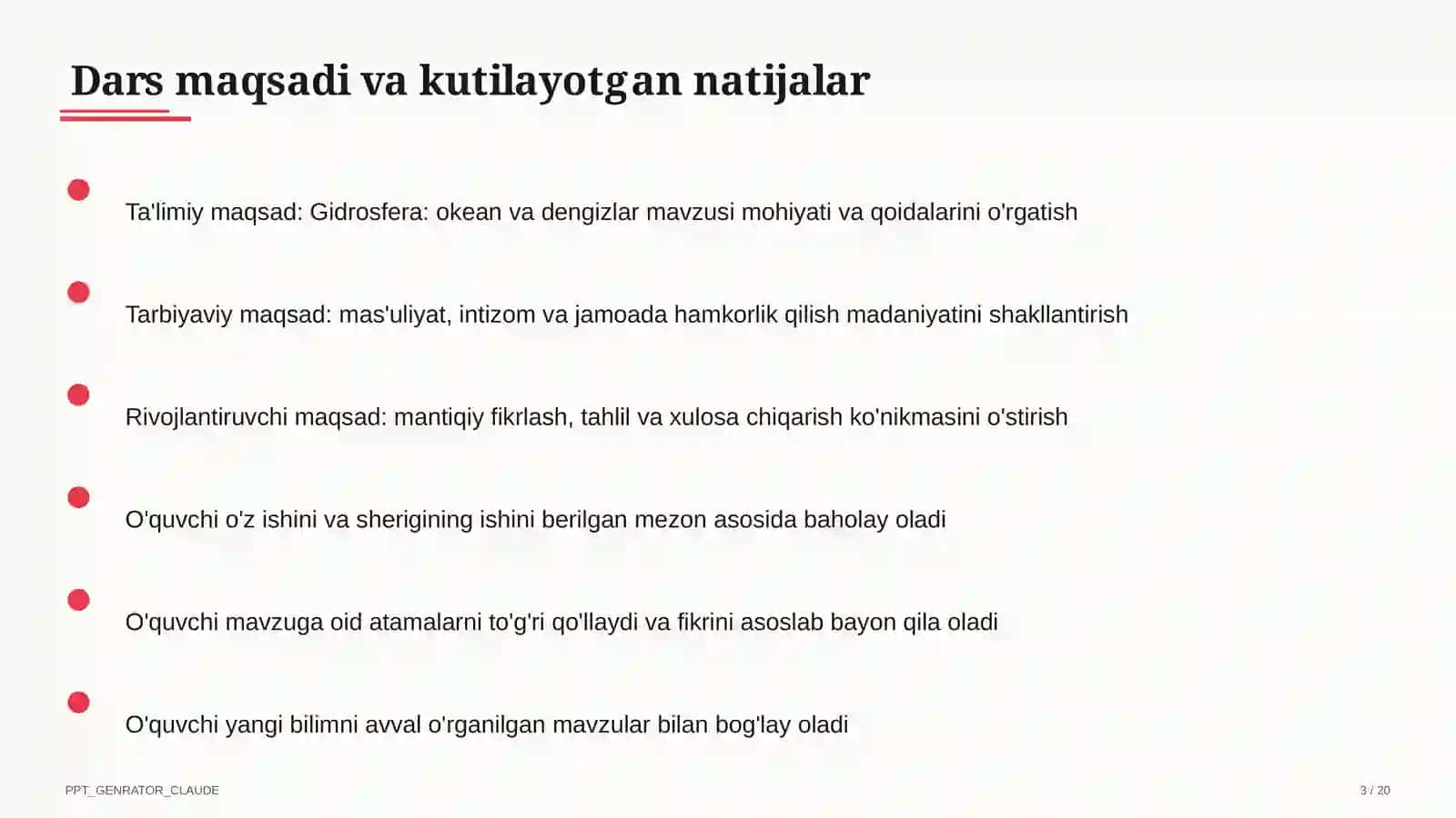 Gidrosfera: okean va dengizlar (6-sinf) 3
