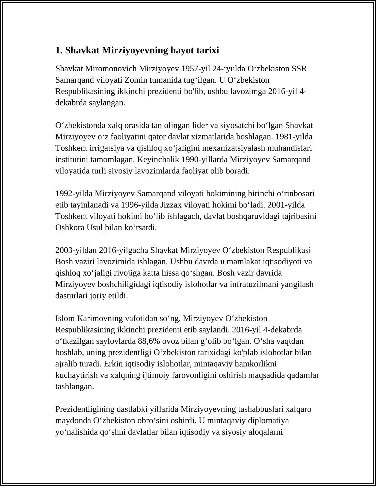SHAVKAT MIRAMANOVICH MIRZIYOYEV 3
