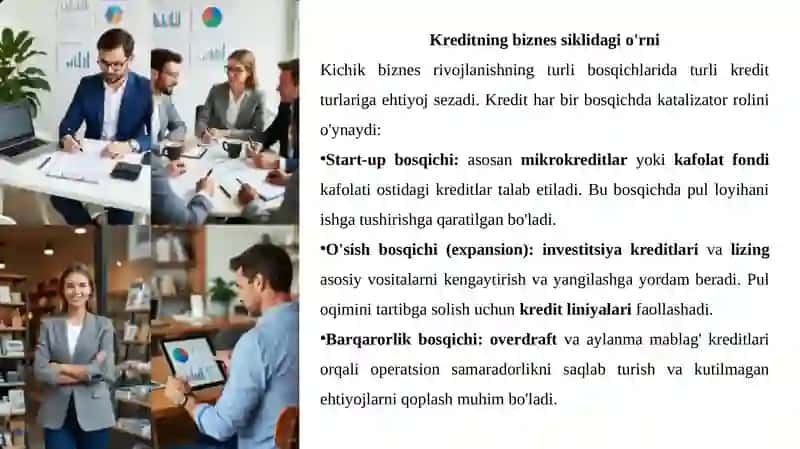 Kichik biznes va tadbirkorlik uchun kredit mahsulotlari haqida  11 talik taqdimot 3