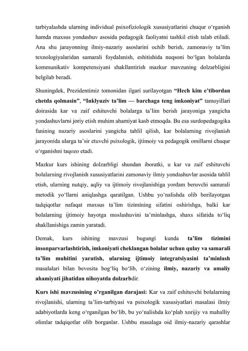 Kar va zaif eshituvchi bolalar rivojlanishining nazariy asoslari 3