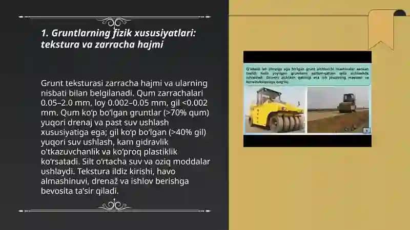 Gruntlarning asasiy xusuyyatlari 3