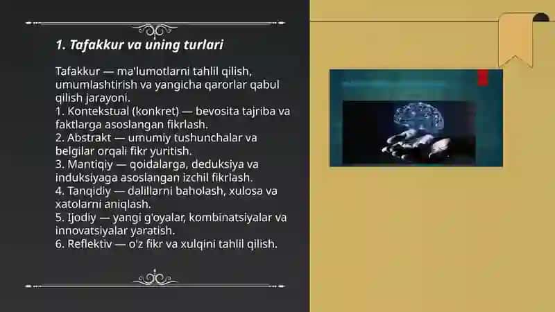 Tafakkur, intellekt va kreativlik 3