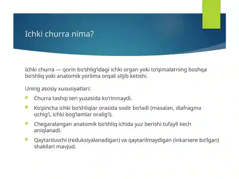 ICHKI CHURRALAR 3