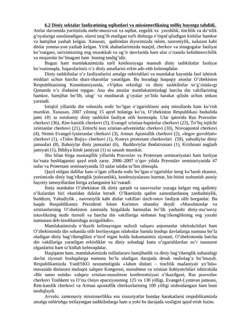 Missionerlik va Prozelitizmning Siyosiy-Ijtimoiy Xavfi 3