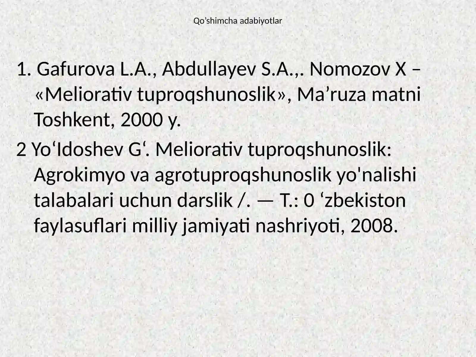 Gipslitu proqlar va ularning meliorasiyasi 3