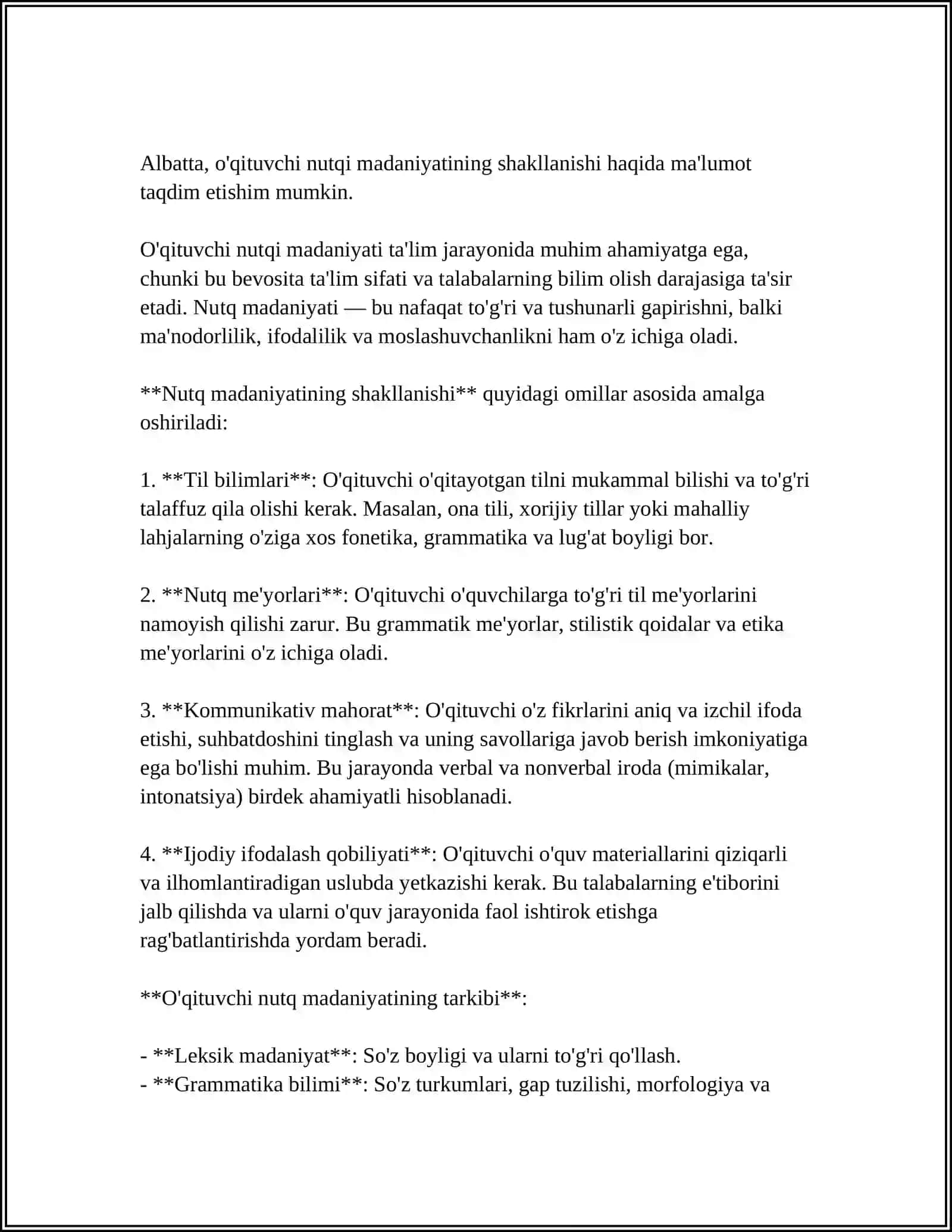 N. MAHMUDOVNING O'QITUVCHI NUTQ MADANIYATIDAGI TADQIQOTLARI 3