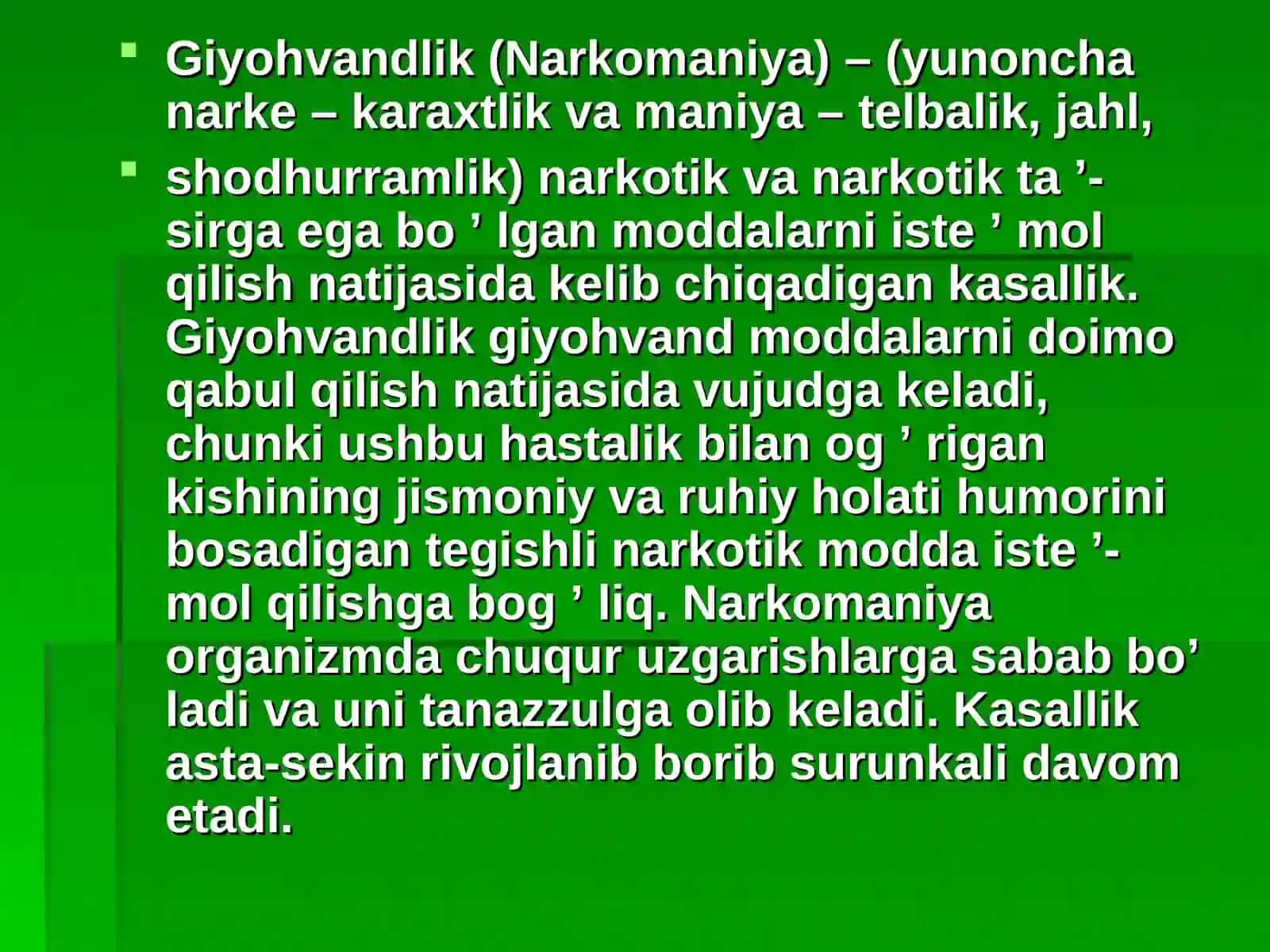 GIYOHVANDLIK VA UNING OQIBATLARI 3