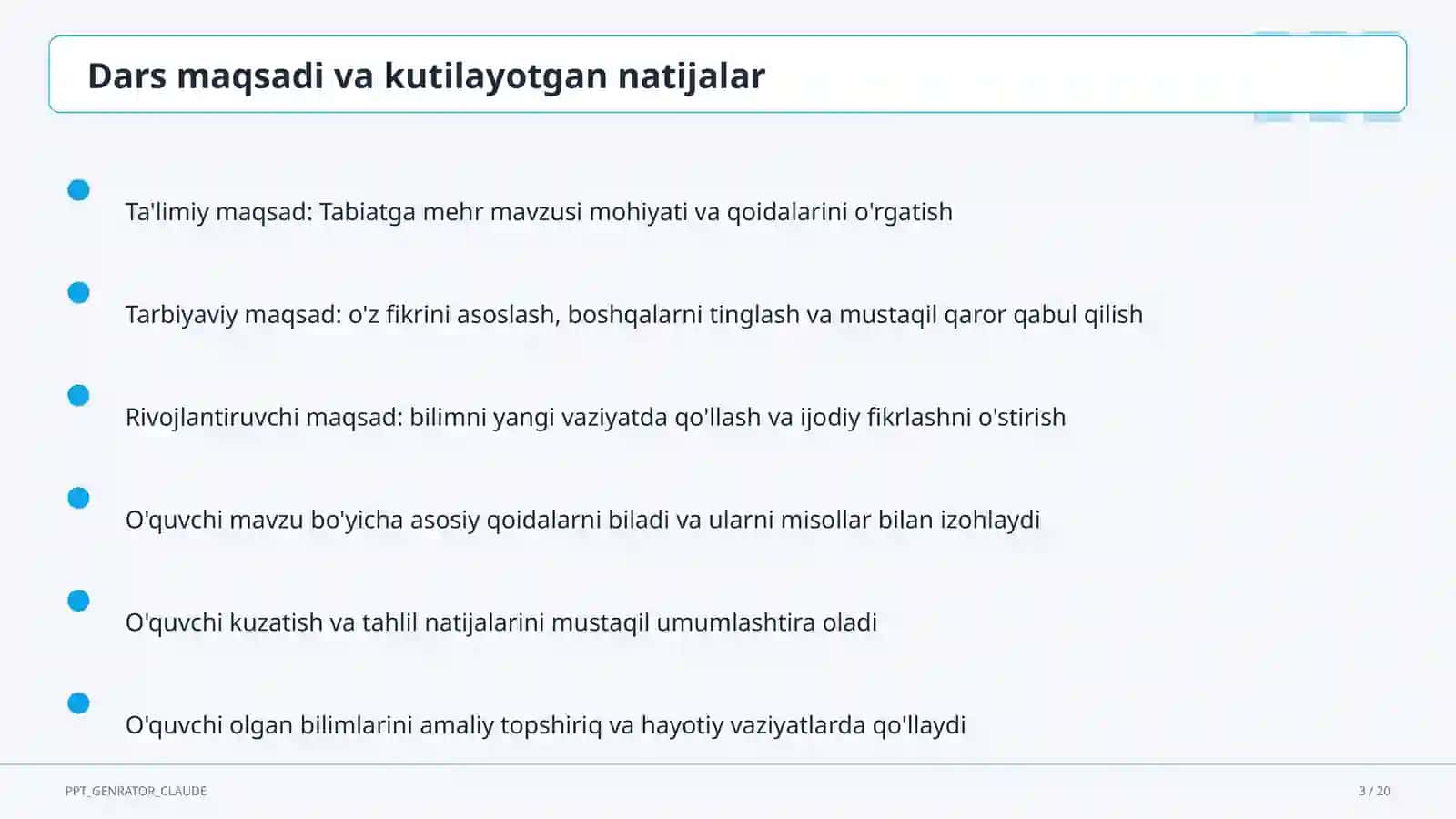 Tabiatga mehr (3-sinf) 3