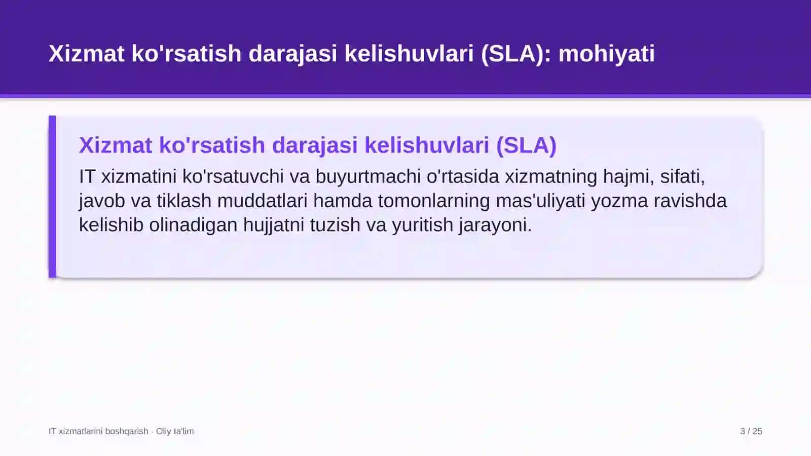 Daryo transportida xizmat ko'rsatish darajasi bo'yicha kelishuvlarni belgilash 3