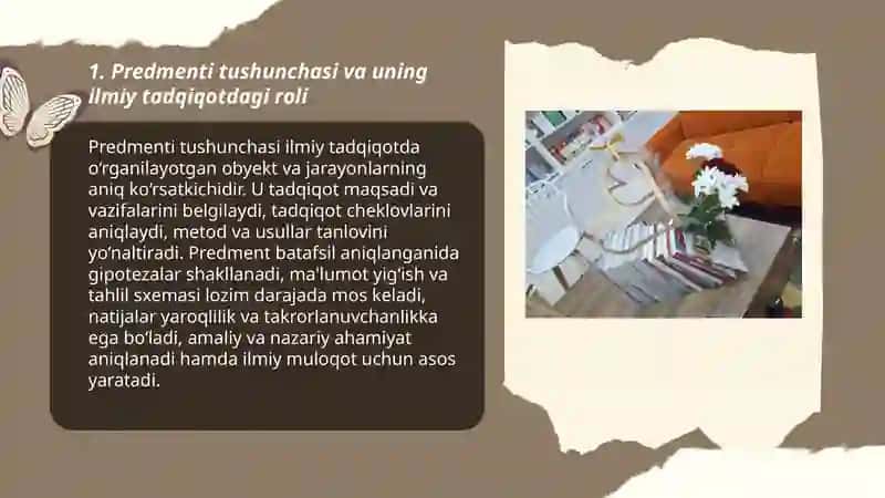 predmenti maqsadi vazifasi ilmiy tadqiqot metodlari 3