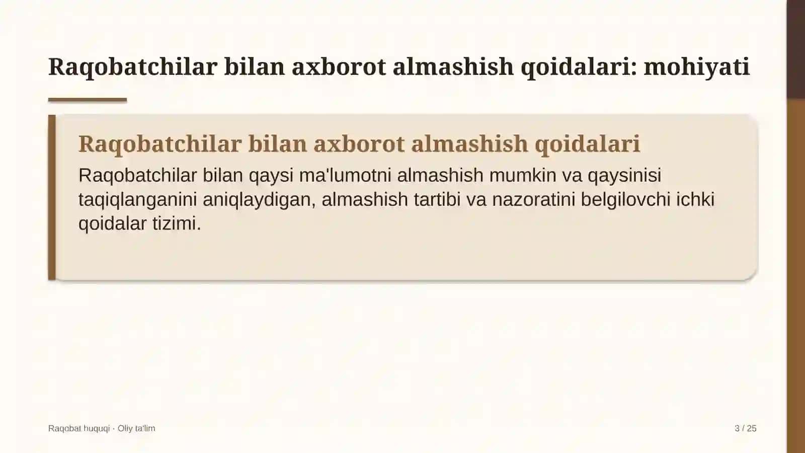 suyultirilgan gaz ishlab chiqarishda raqobatchilar bilan axborot almashish qoidalarini belgilash 1322 3
