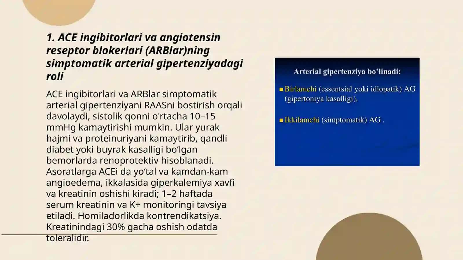 Symptomatic arterial gipertenziyani davolashning zamonaviy usullari 3
