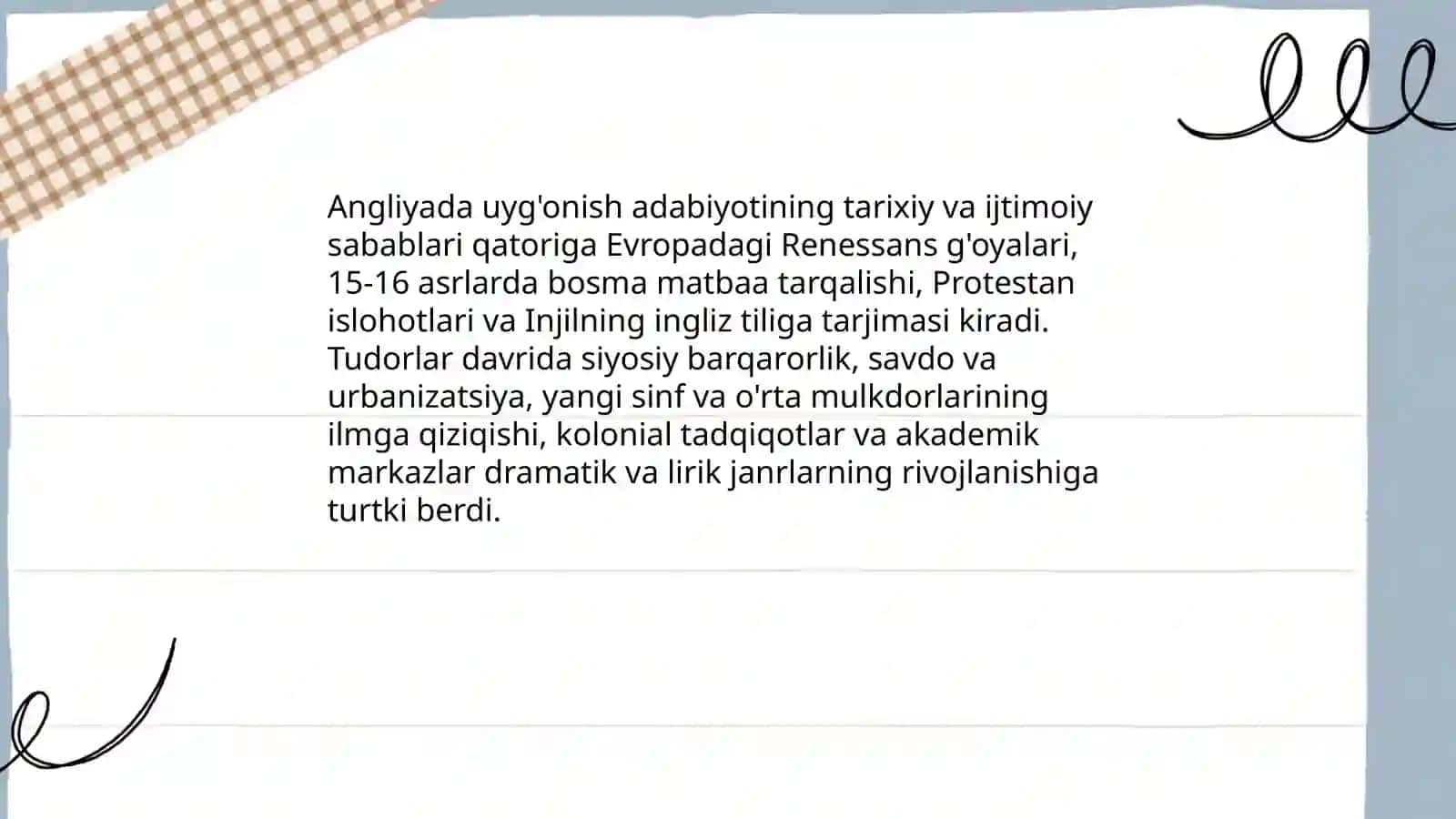 Angliyada uyg'onish adabiyoti 3