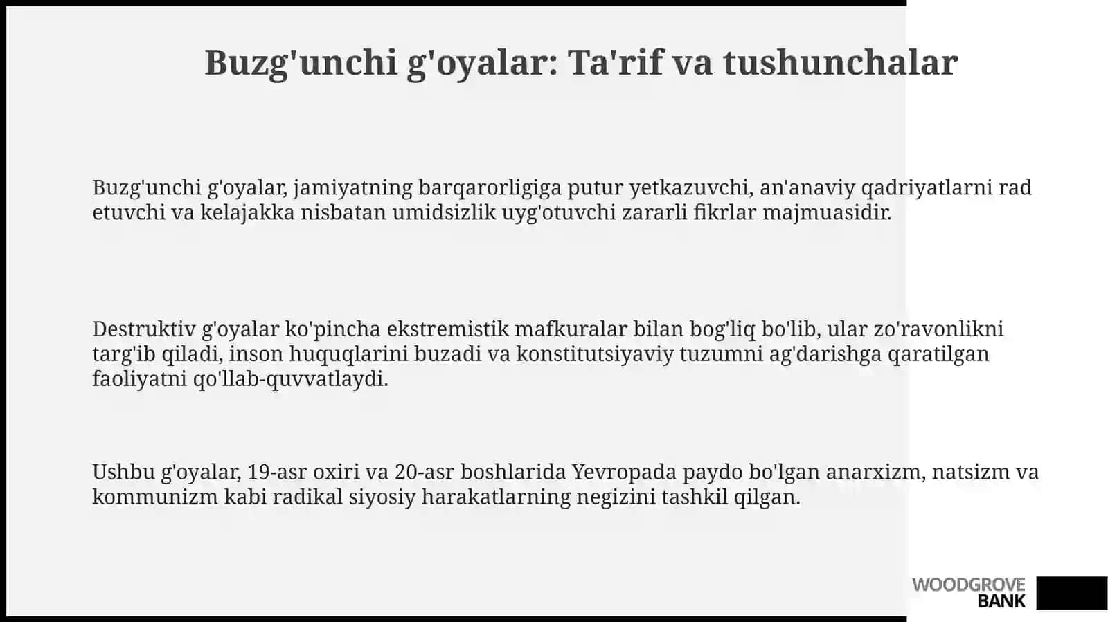 Buzg'unchi g'oyalar 3