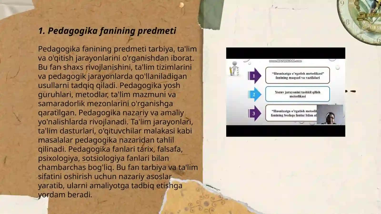 Pedogogika fan sifatida.Pedagogika fanining predmiti va vazifalari 3