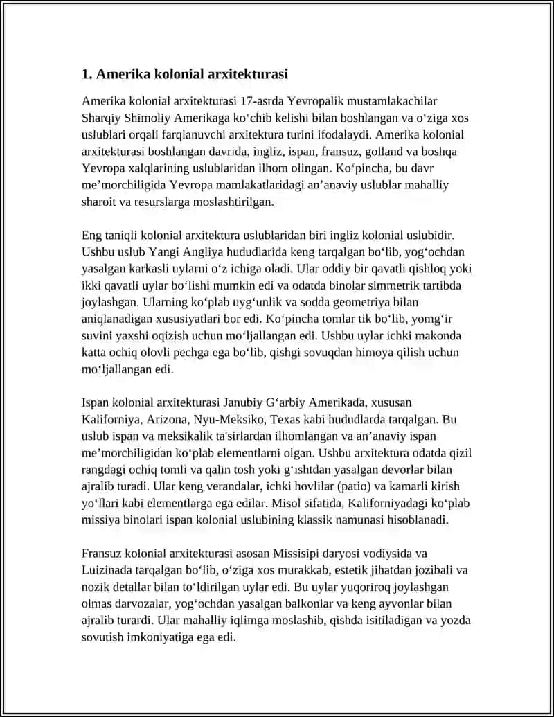 AMERIKA TEMUR ARXITEKTURASI 3