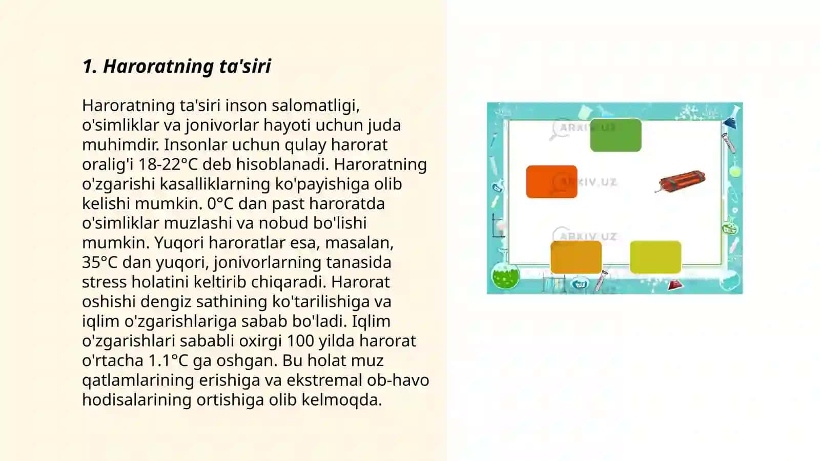 Kimyoviy reaksiyaga ta'sir etuvchi omillar 3