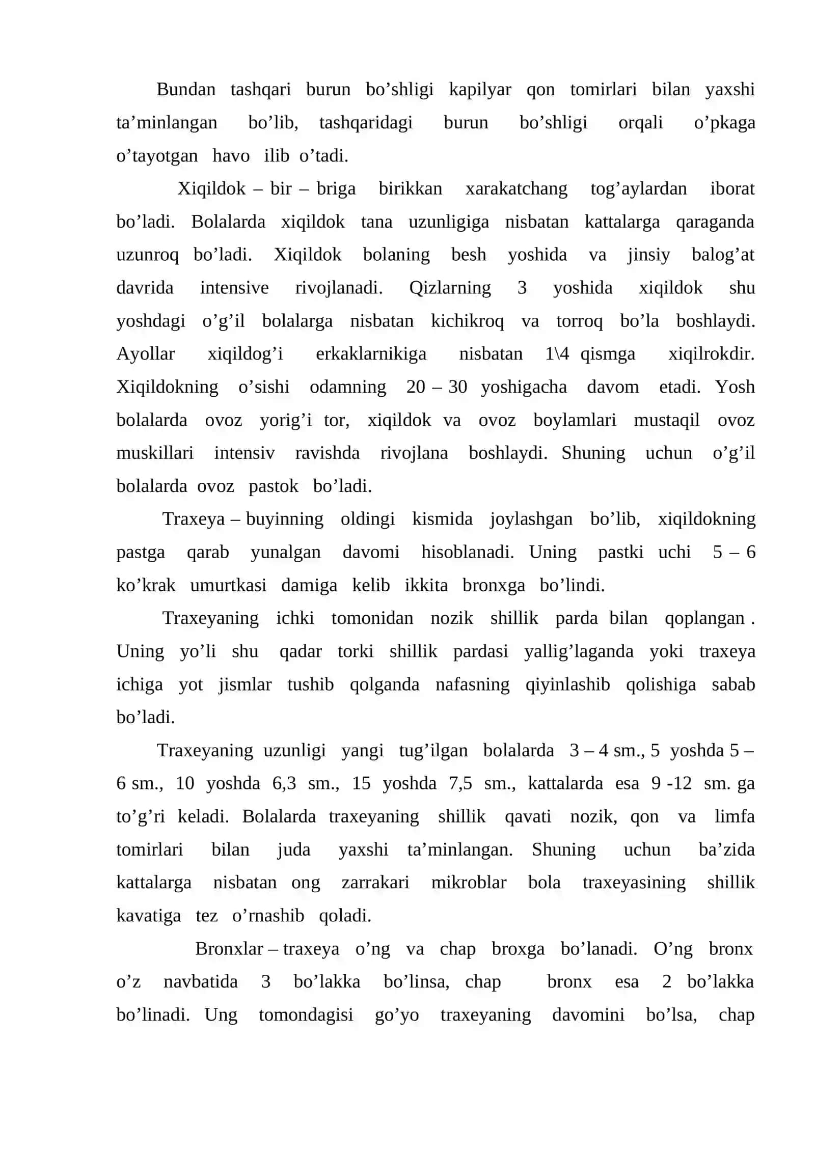 Nafas olish organlari va ovoz apparatining yosh hususiyatlari va gigienasi 3