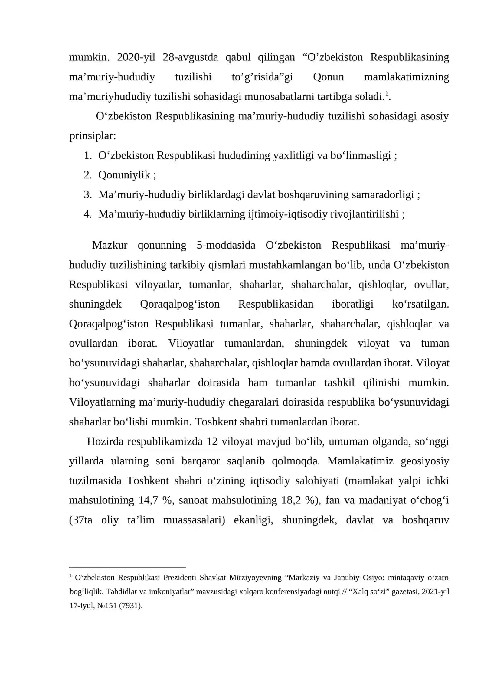 Oʻzbekistonning ma' muriy- hududiy va davlat tuzilishi. 3