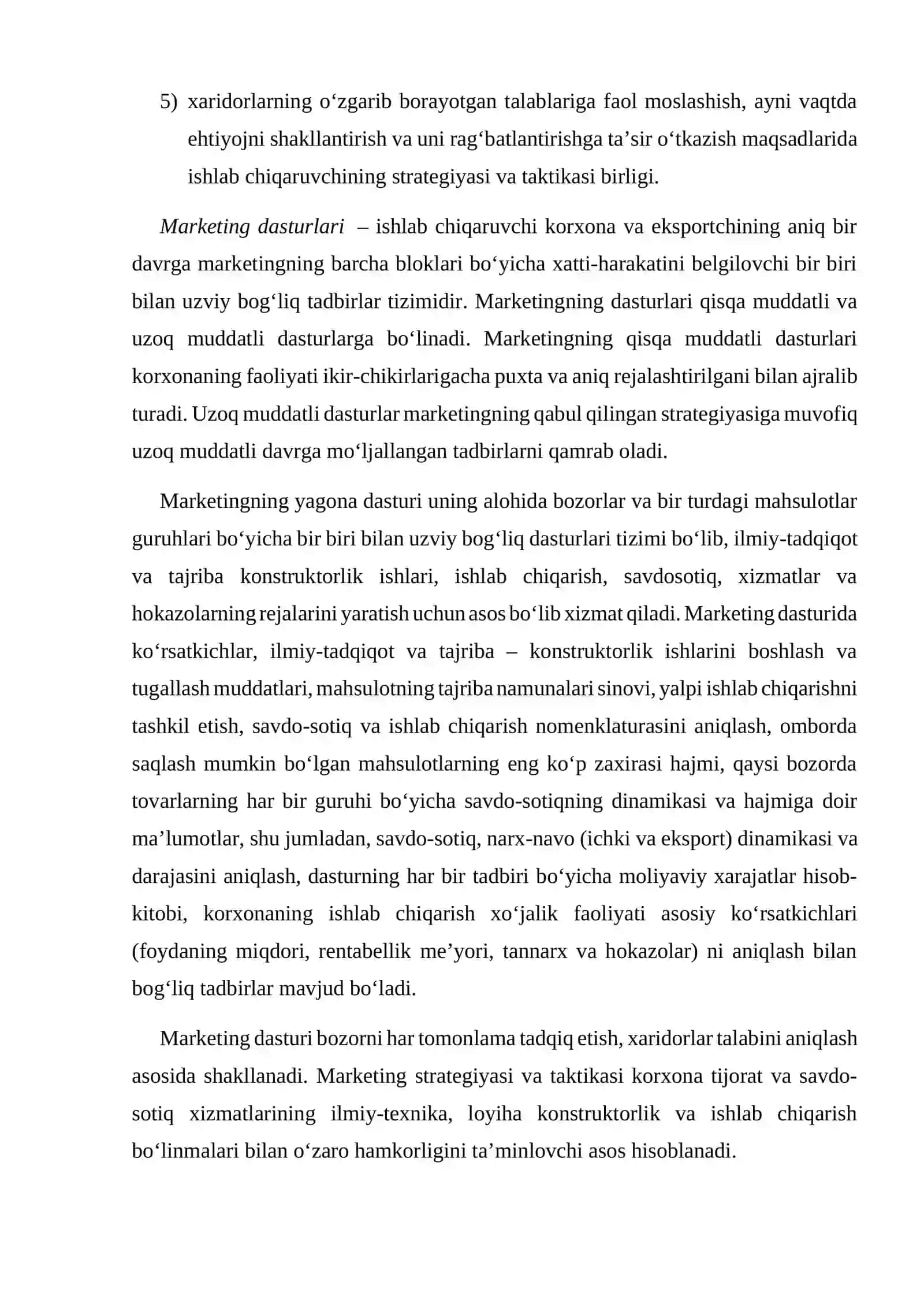 MARKETING – BOZORGA YO‘NALTIRILGAN ISHLAB CHIQARISH FALSAFASI 3