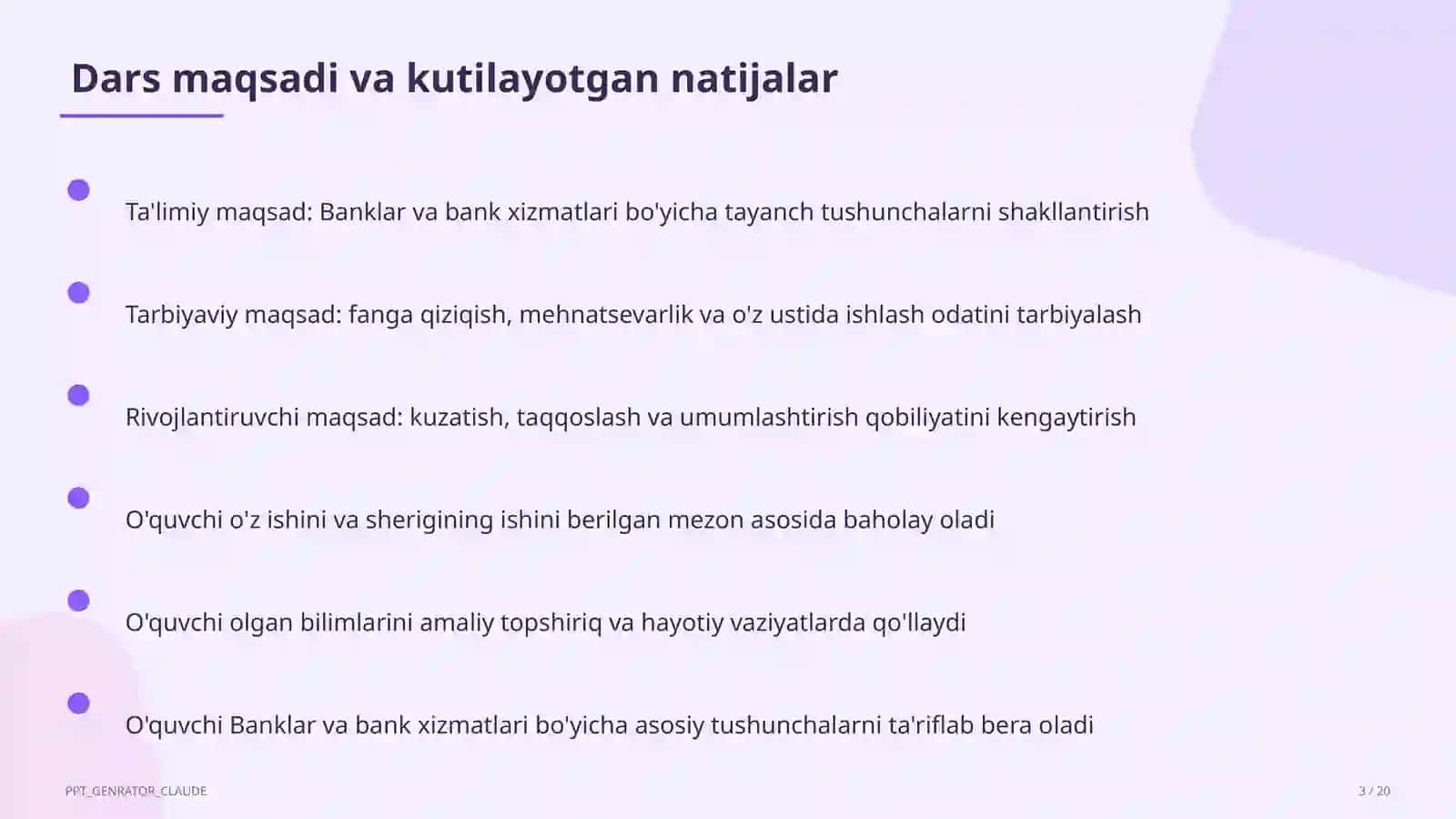 Banklar va bank xizmatlari (10-sinf) 3