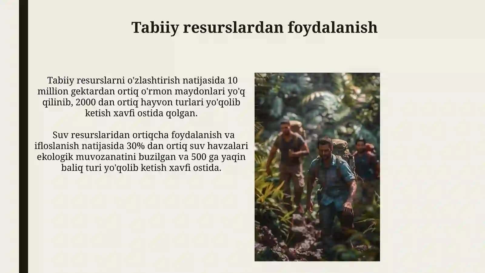 Odam faoliyati va hayvonot dunyosi 3