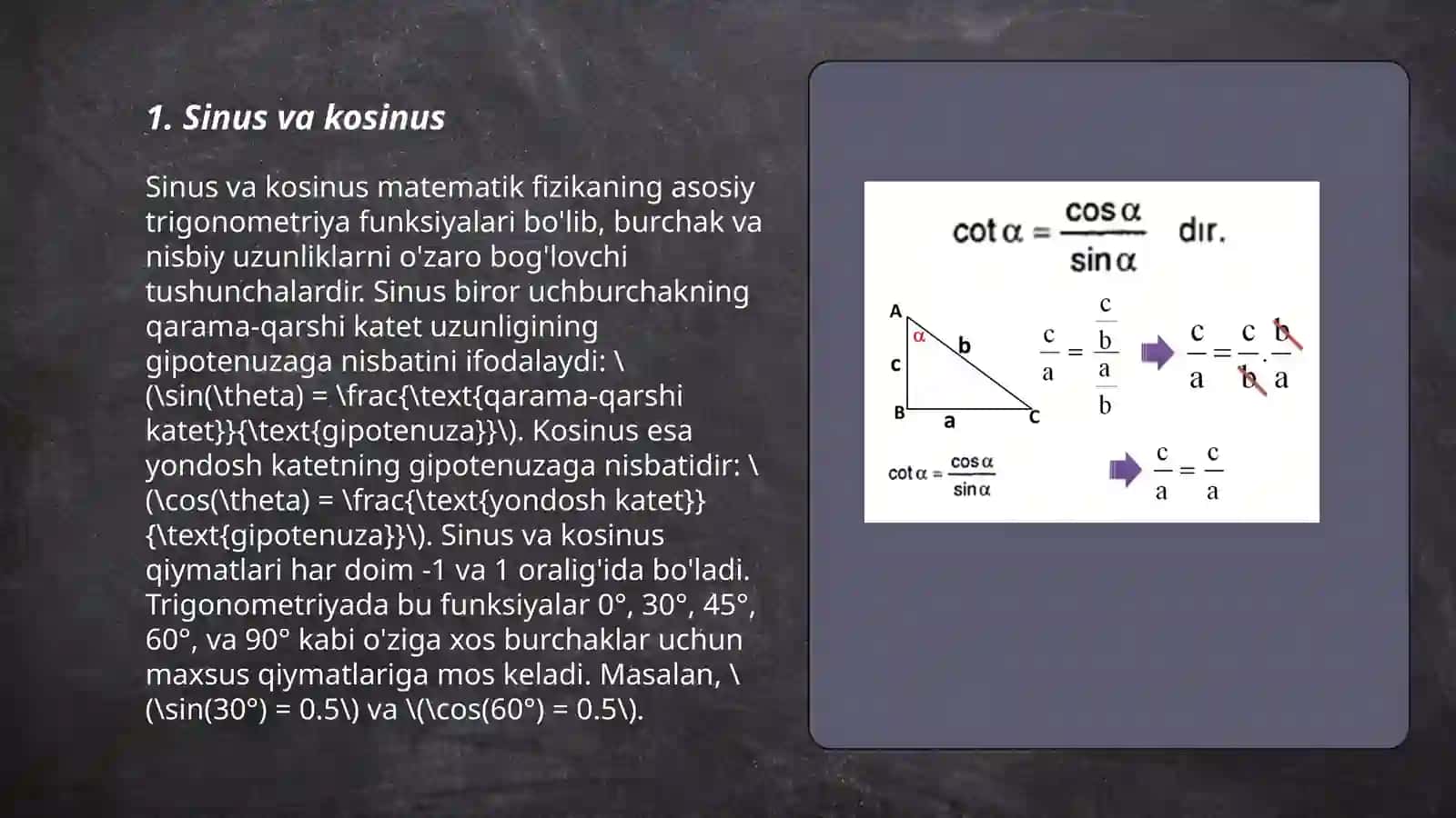 Sinus va kosinus 3