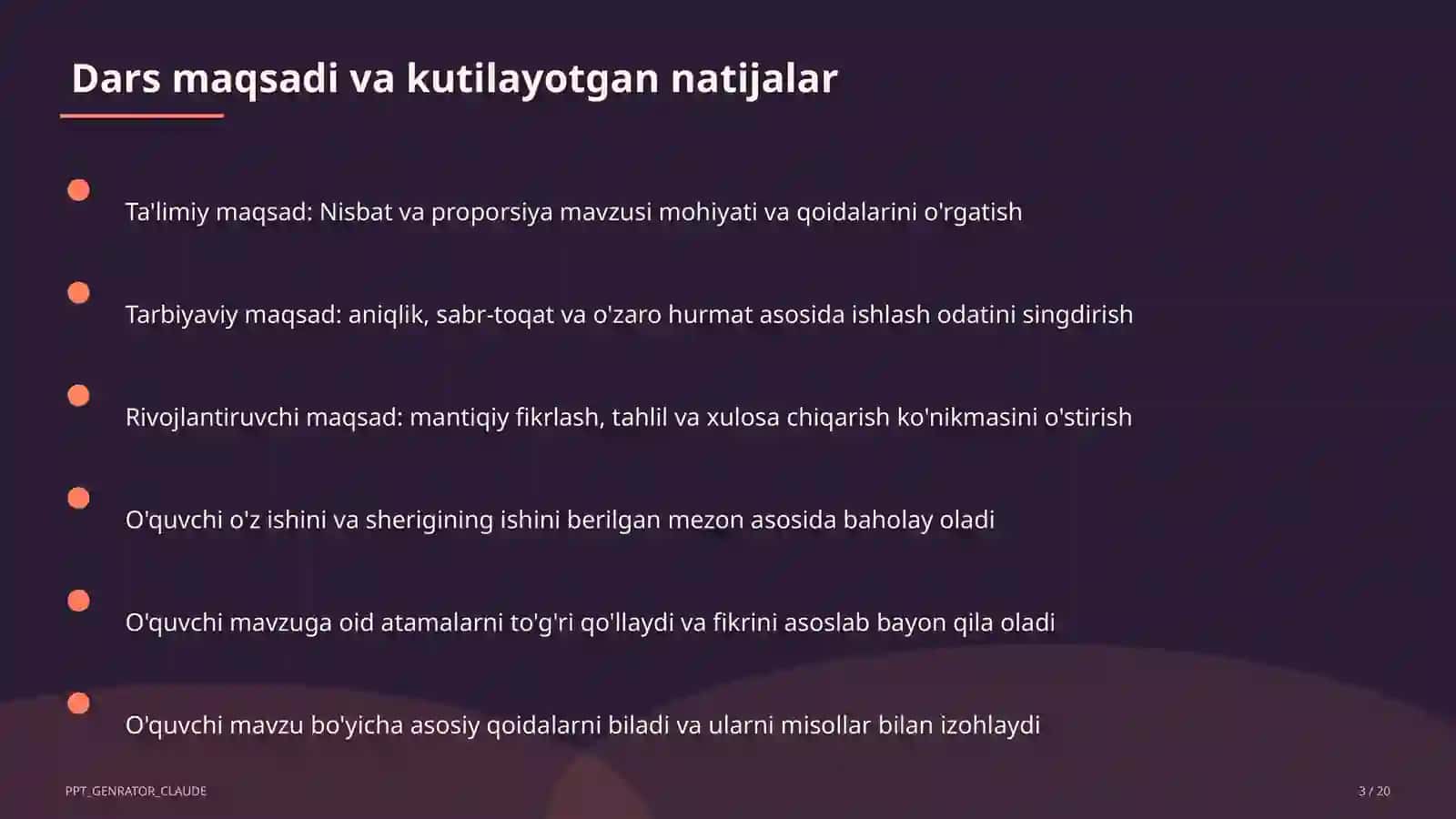 Nisbat va proporsiya (6-sinf) 3