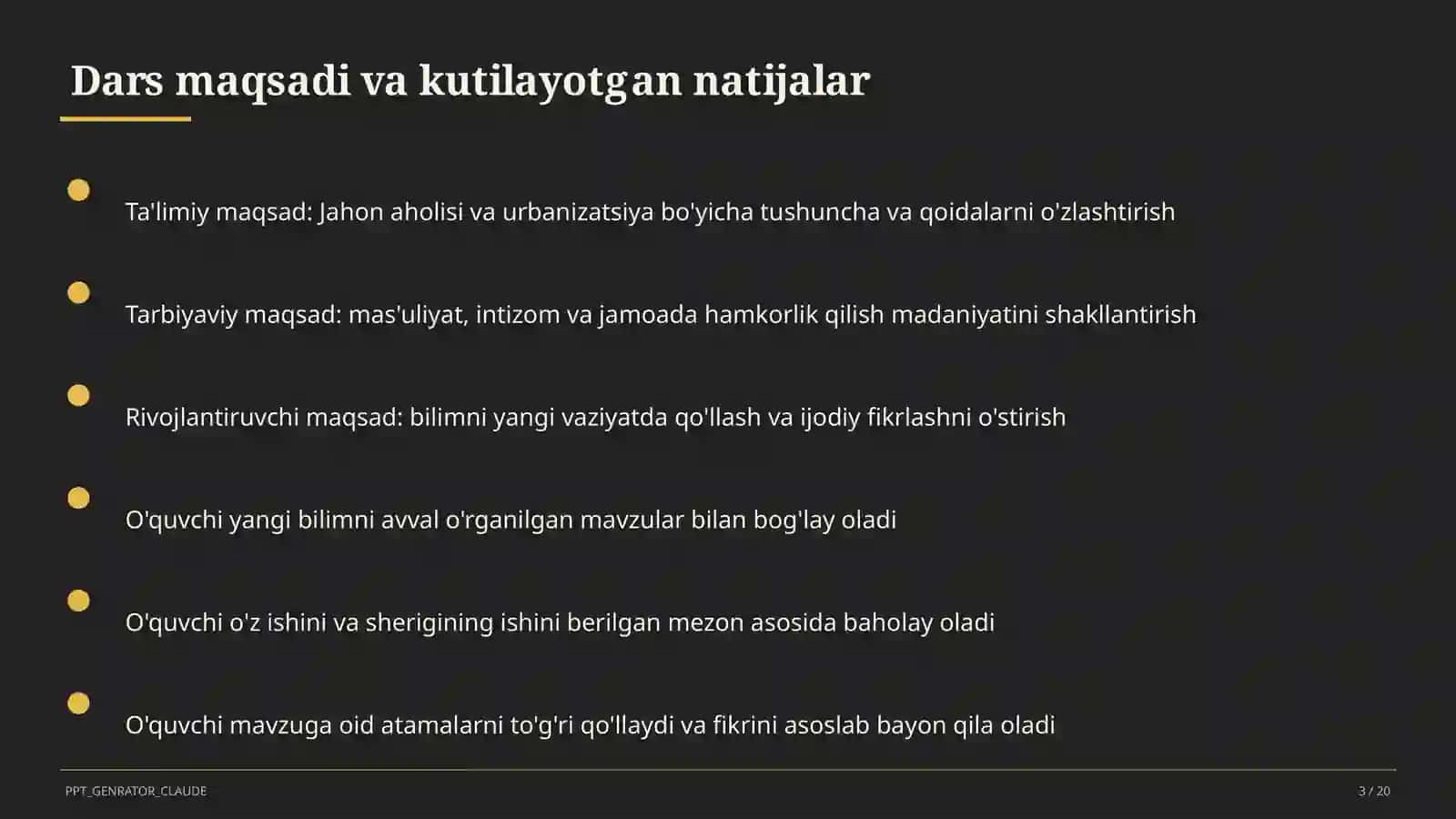 Jahon aholisi va urbanizatsiya (10-sinf) 3
