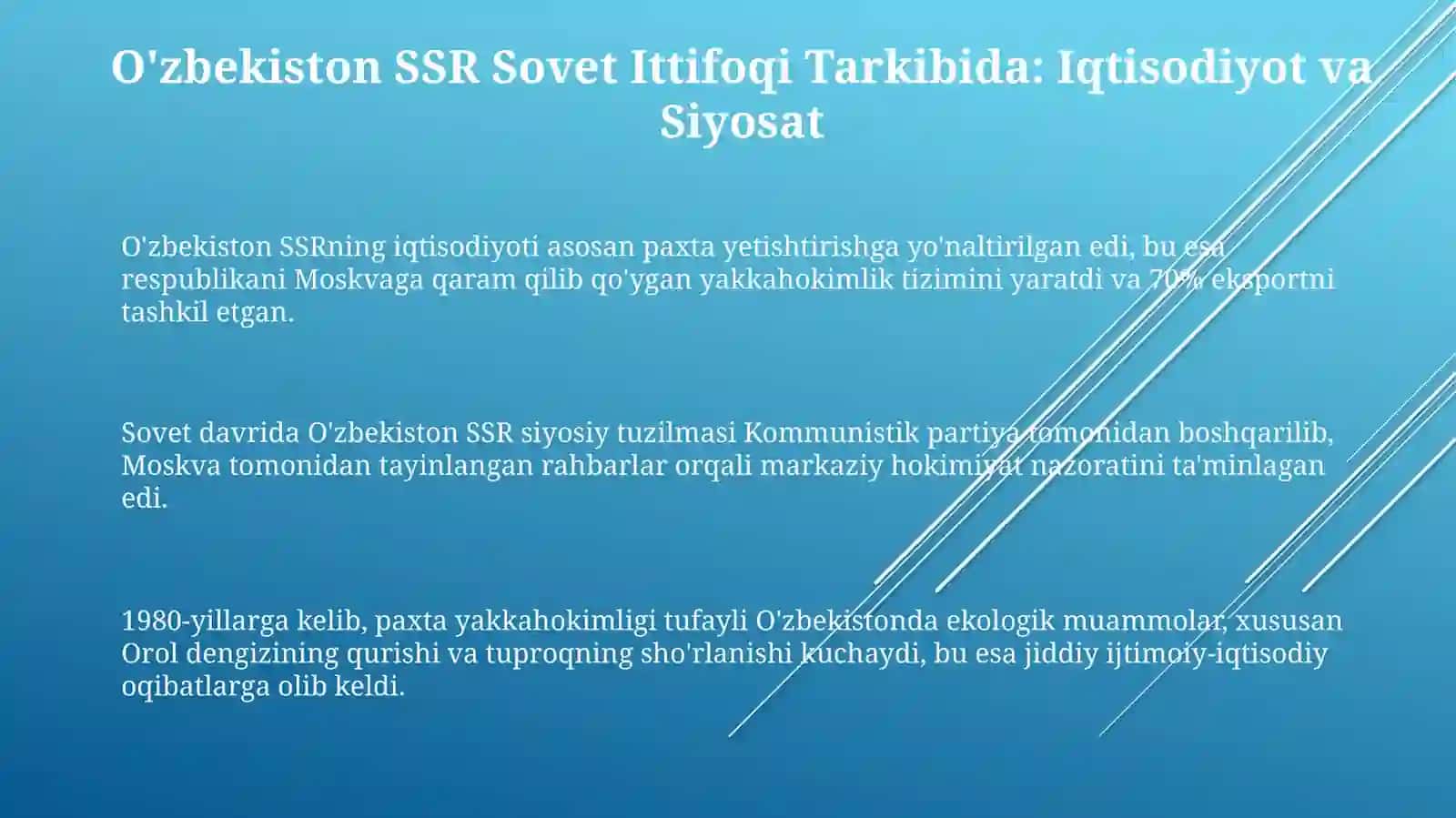 O'zbekistonningsobiqittifoqdatuydaganoʻrni 3