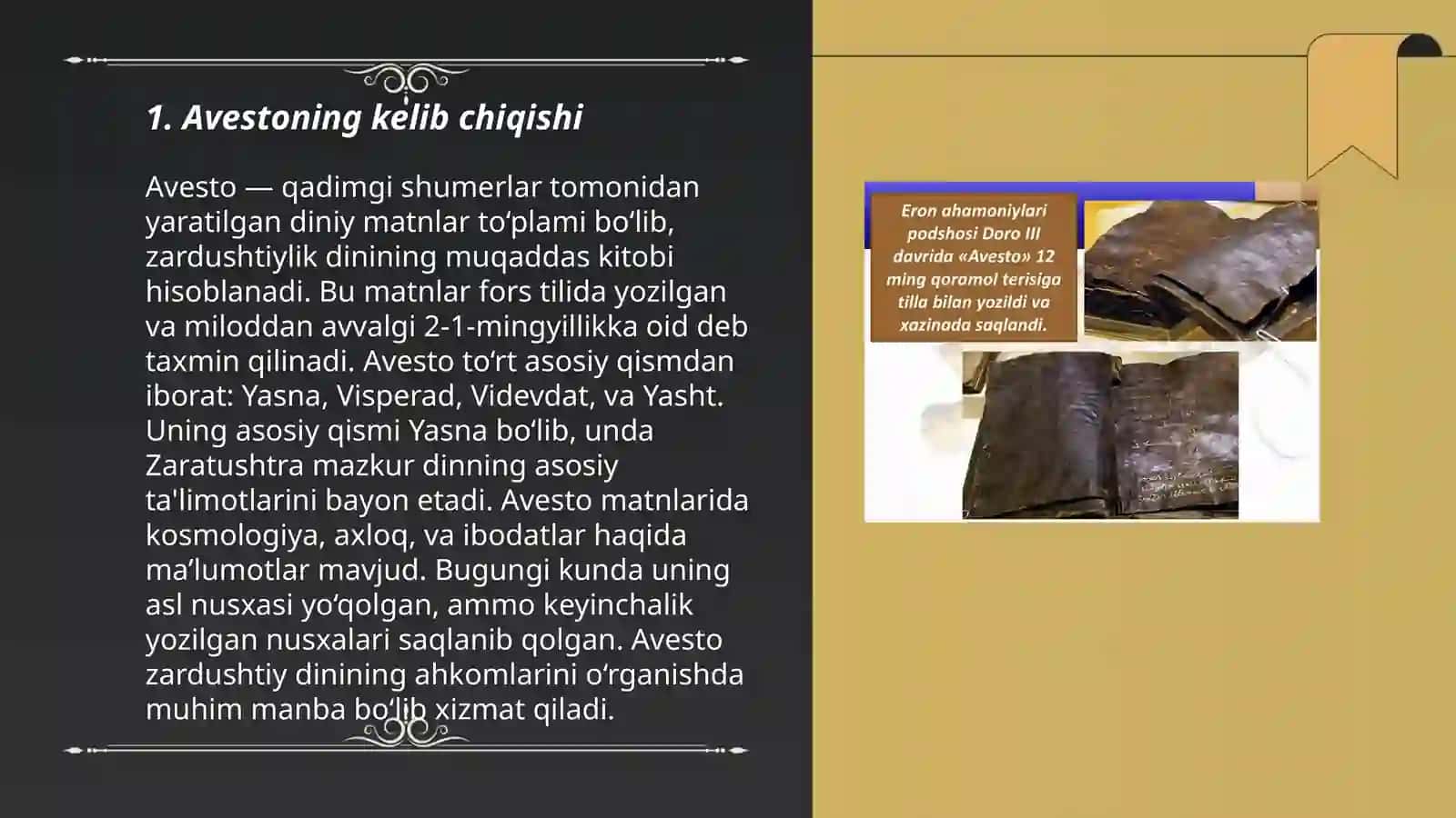 Avesto kitobi haqida 3